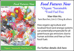 Food Futures Now , *Organic *Sustainable *Fossil Fuel Free, How organic agriculture and localised food, and energy systems can potentially compensate for all greenhouse gas emissions due to human activities and free us from fossil fuels